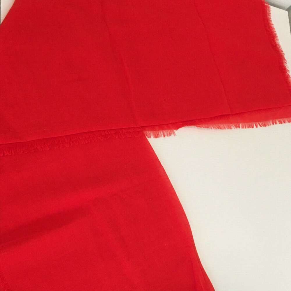 Womens Vintage Scarf Japan Red 51" x 48" Lightweight Acrylic - Picture 1 of 11